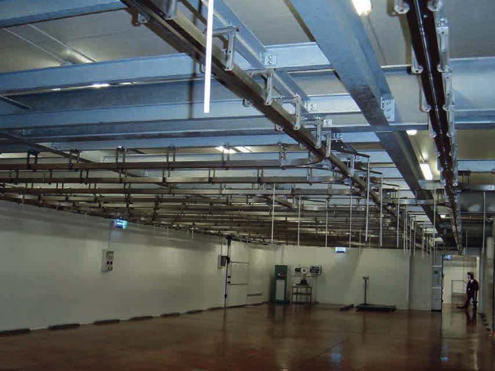 Storage cell with guideway